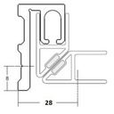 F Profil Za Magnetno Tesnilo 220CM Krom 