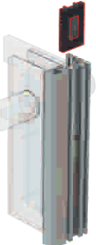GH GLVS04 Riscontro Magnetico Per Serrature GLV01 Su MP05L Inox Satinato