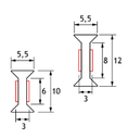 GH MPJ Magna Pars - 180° Samolepljivo Tesnilo Spoj Med Šipami 10mm ali 5+5mm