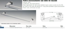 Towel rack, for 8/12 mm glass, L514 RAL9005 Matt black