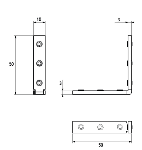 GH MPQ01 Magna Pars - Connettore Di Fissaggio Angolare Per - Profili