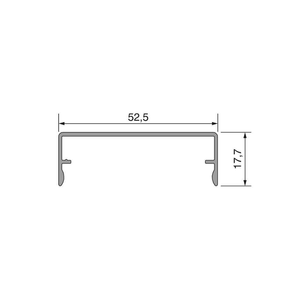 Profil - Pokrivni KFD 5316 50x6000mm