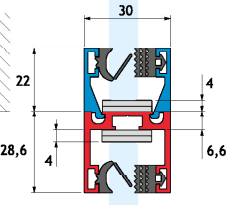 GH MP01-300 Magna Pars - Profilo Superiore Ad &quot;U&quot; L.300cm