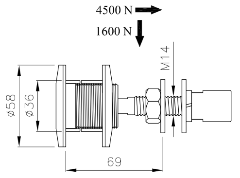Točkovni Nosilec Ø58mm Za 12-26mm Steklo