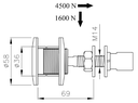 Točkovni Nosilec Ø58mm Za 12-26mm Steklo