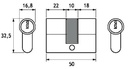 GH EC30 Cilindro Chiave/Chiave Per Serrature Serie Gl-Lk