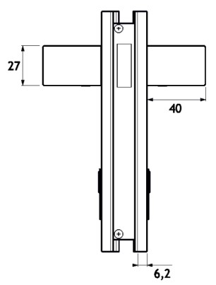 GH GLV01C Serratura Verticale Magnetica In Battuta *Cilindro