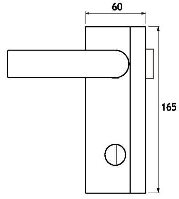 GH GLV01P Serratura Verticale Magnetica In Battuta *Pomolo