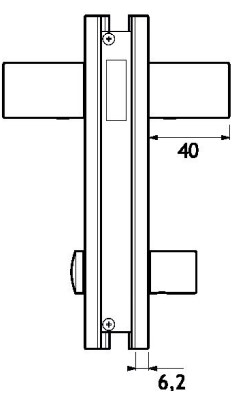 GH GLV01P Serratura Verticale Magnetica In Battuta *Pomolo