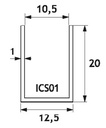 U-Profil 12,5x20x1mm 250cm Mat