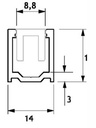 GH IPD01-220 Saeptum - Canalina Di Contenimento 14X16mm L.220cm