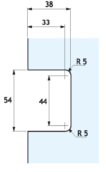 GH MGL03 Controcartella Per Serrature Mgl01/Mgl02