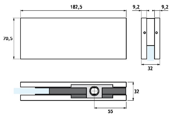 GH PF02H Cerniera Superiore Regolabile Con Cover Per Hp02