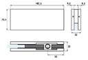 GH PF02H Cerniera Superiore Regolabile Con Cover Per Hp02