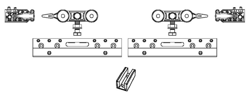 GH PR07-60 Panta Rei - Kit 1 Anta Scorrevole Senza Tacca Max 60kg