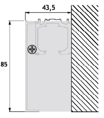 GH PRT02LD Panta Rei - Coperchio Terminale Destro - H.85mm