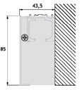 GH PRT02LD Panta Rei - Coperchio Terminale Destro - H.85mm