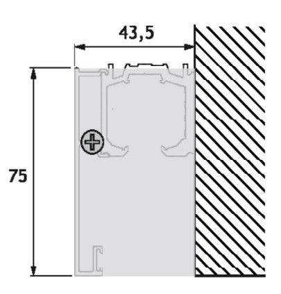 GH PRT02S Panta Rei - Coperchio Terminale Per Prb01+Prc02 Sinitro - H.75mm