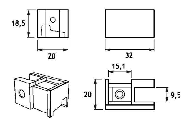 GH REDL90 Reducta/L - Kit Profilo Diga Doccia Ad Angolo 90°