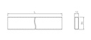 Pravokotna Palica 1200MM 30X10 Črna E02F70000.33