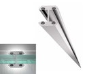 H sealing profile for joining 12mm glass, silver, 3m