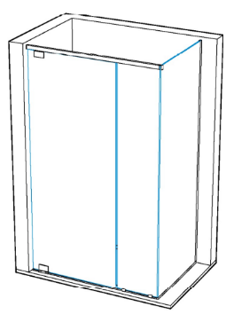GH GRKW02 PBF-Gyro complete kit wall/glass, L2000mm