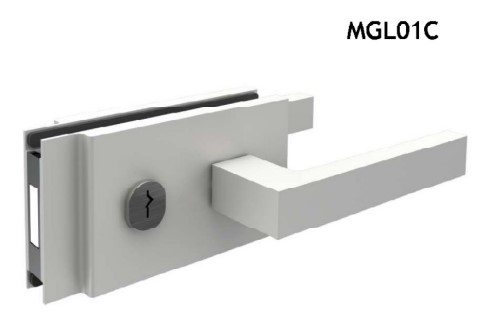 GH MGL01C magnetic lock for rebated doors, with cylinder
