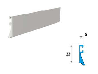 GH MP04-300 Magna Pars - Profilo Fermavetro Per Mp01/Mp02/Mp05 L.300cm