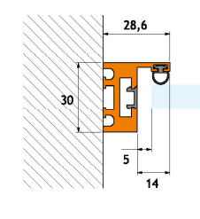 GH MP05-300 Magna Pars door jamb profile L300cm