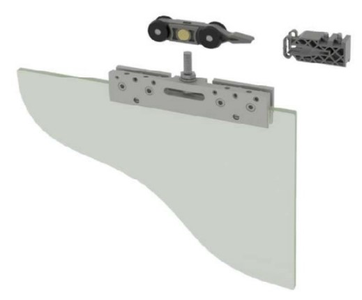 GH PR07-60 Panta Rei kit for 1 sliding leaf, no notch, max 60kg