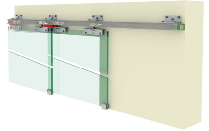 GH PRTT2-80-SX Panta Rei Tele-T komplet za 2 povezana klizna krila, maks. 80kg, levi