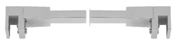 GH QB08 rectangular glass stabiliser bar, glass/glass 90°, 10x20, L1200mm