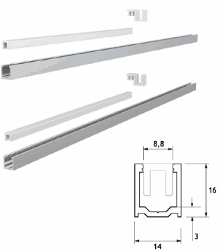 GH SAE90 Saeptum water barrier profile kit for 90° shower enclosure