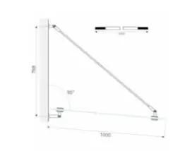 GH SGK105 Shelter canopy tie-rod kit, projection 1000-1100mm