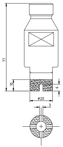 Freza Fi20 F10 - 2,5-1x45° 4Tg 50 LTZ 1/2G H75