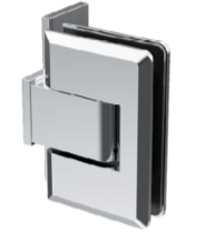 GH08 adjustable self-closing hinge, glass/wall, satin stainless steel