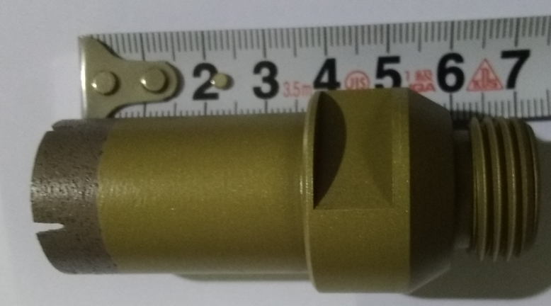 Diamond drill bit 24mm, 1/2" thread, H55mm