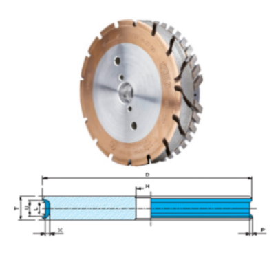 Trapezoidal Edge Wheels Continuous Band &quot;Reverse&quot; C6 D200 Hole 35