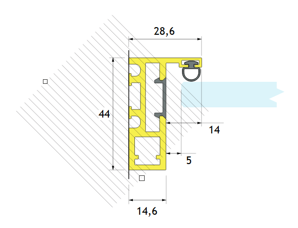 GH MP05L-600 Magna Pars povečani profil podboja L600cm