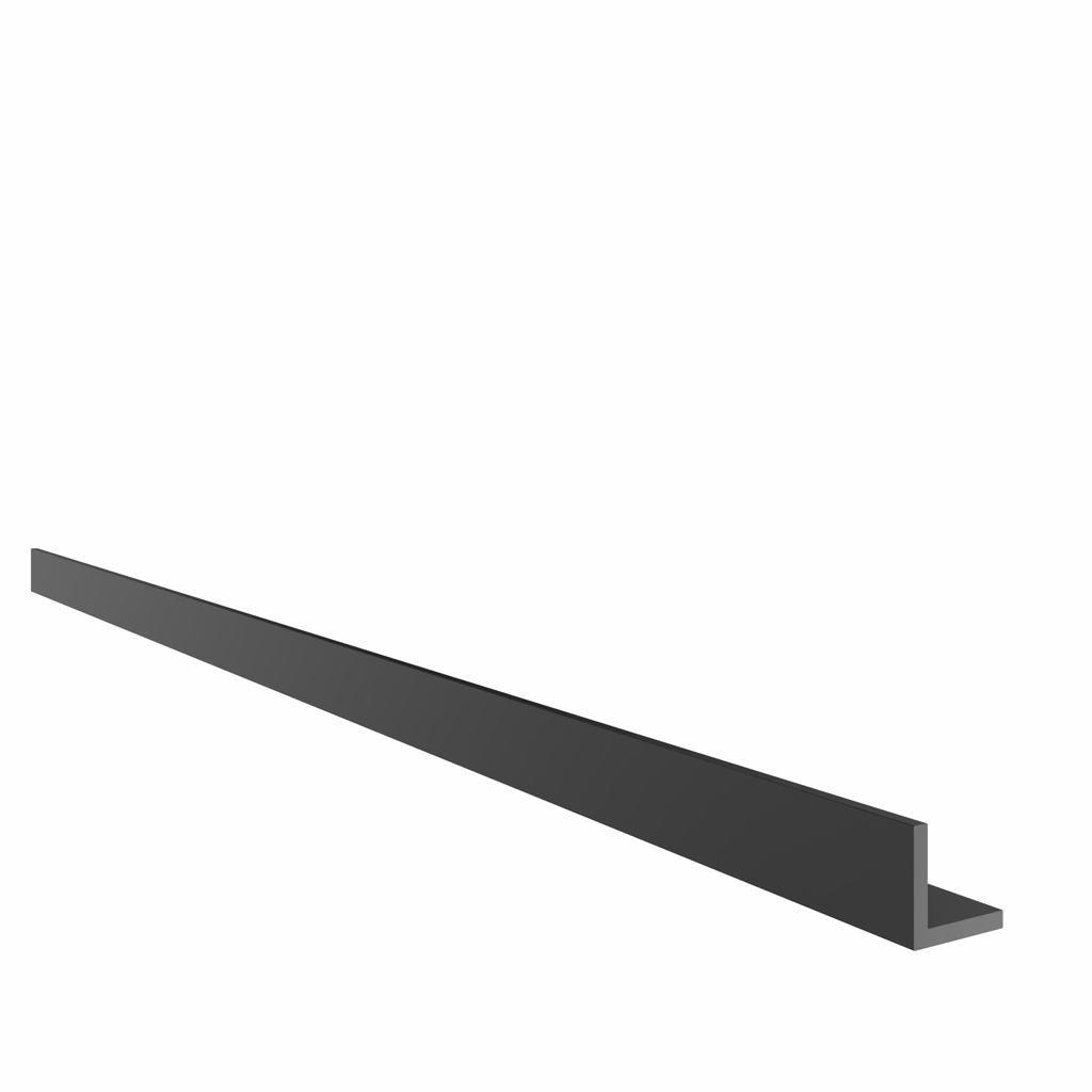 Aluminium L-profile 10x10x1,5mm, black C35