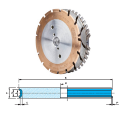 Trapezoidal Edge Wheels Continuous Band "Reverse" C16 D100 / 28 / 22 D107
