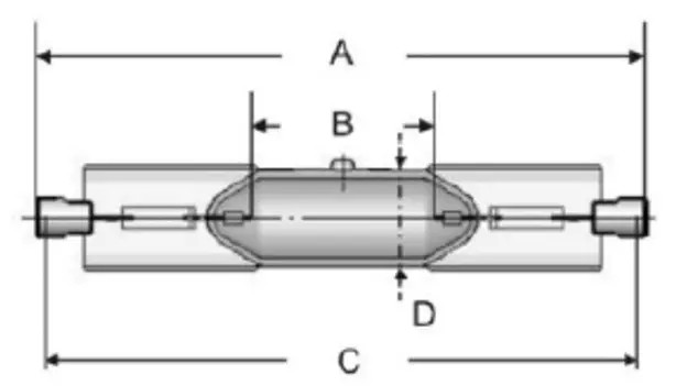 Rezervna sijalica za UV lampu 250W, 67,5mm, debljina 18mm, balon 15mm, 101933