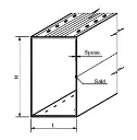 Alu-Profil Dvojni 11,5 x 30,5 Črni RAL9004